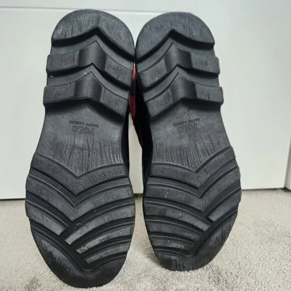 Polo Ralph Lauren Udel Men's Duck Boots Black Red Plaid Size 10.5 - Picture 10 of 12